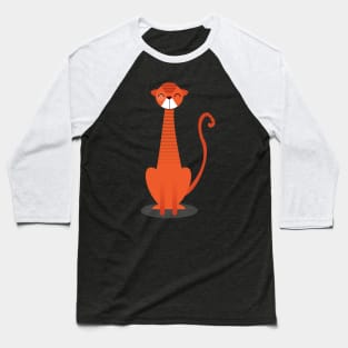 Orange Cat Baseball T-Shirt